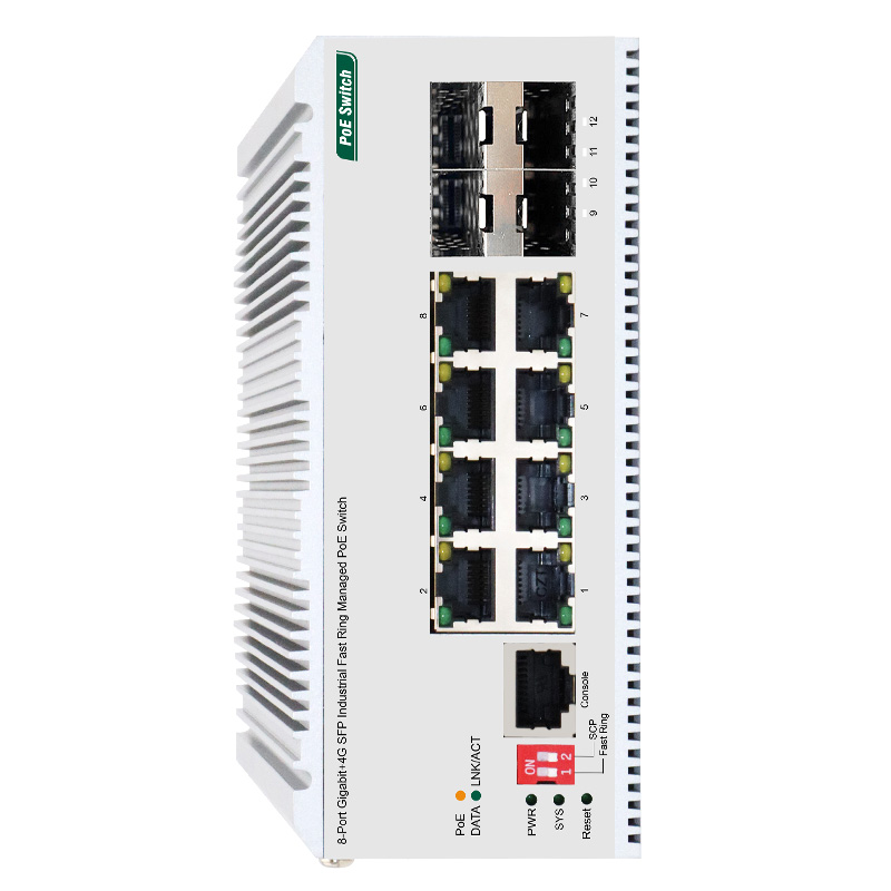 Managed ring-network industrial PoE Switch